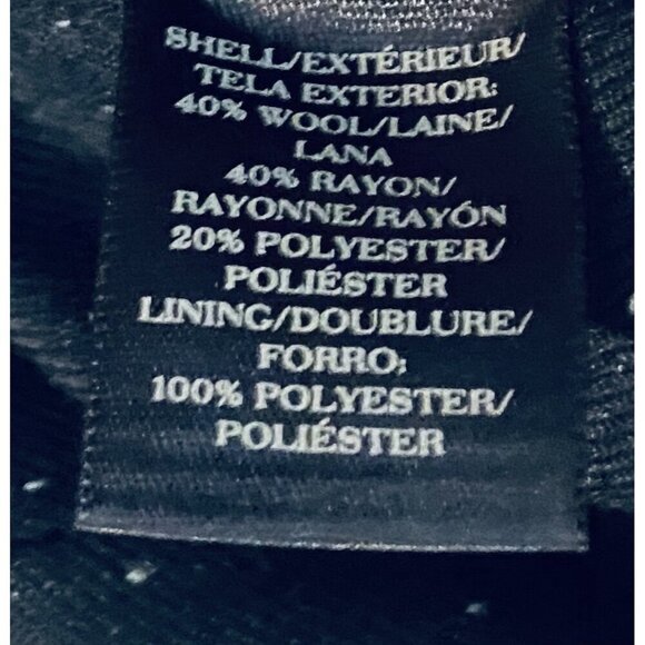 Ann Taylor Skirt Womens 8 Navy Blue Wool Blend White Dot A Line Mini Minimialist - Picture 6 of 6